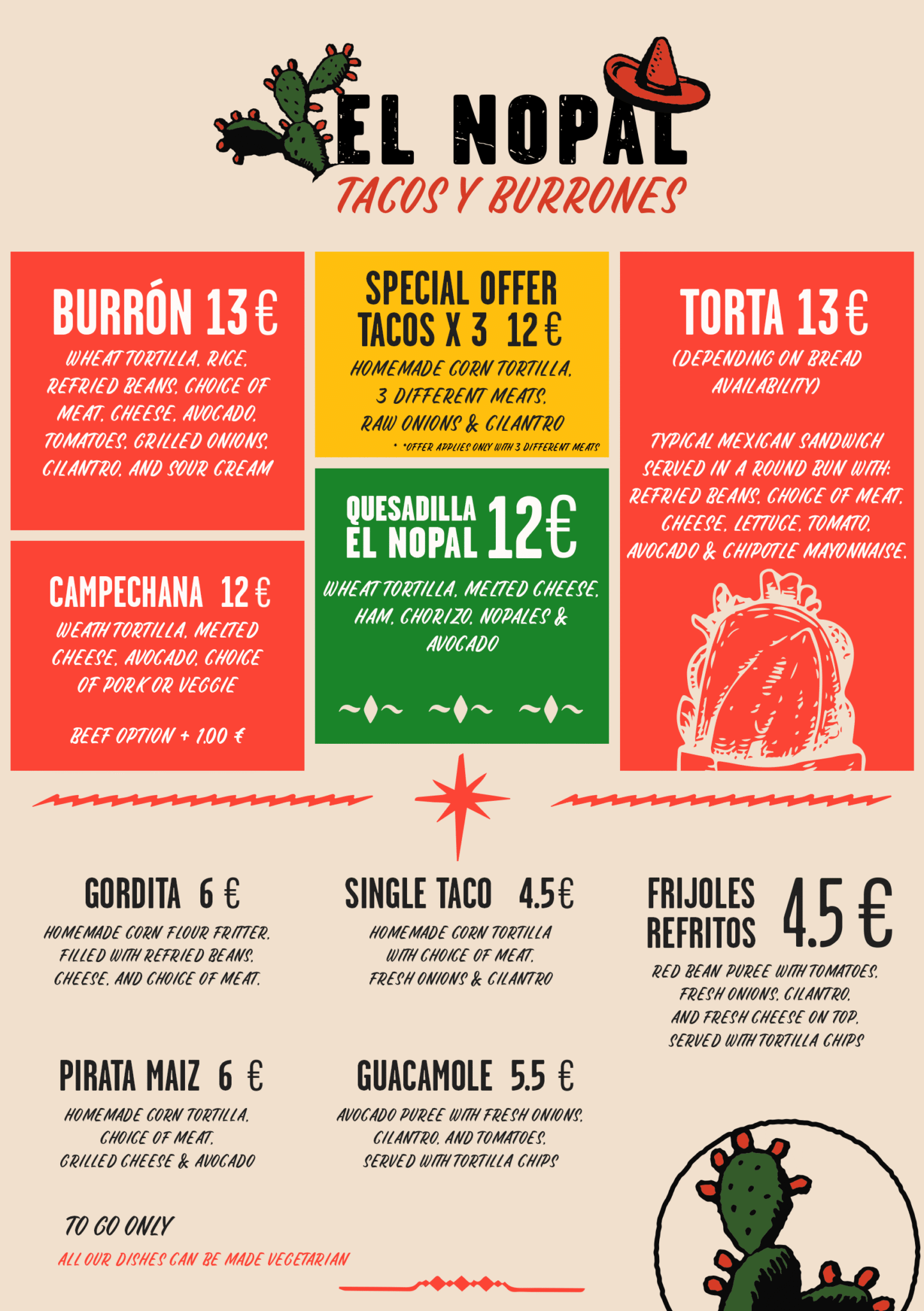 menu ingles canal